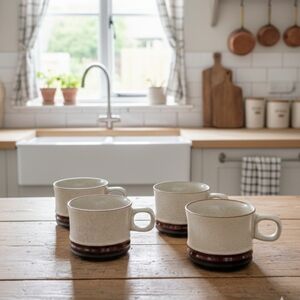Denby Fine Stoneware England Coffee Cup set of 4
